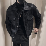 Men's Business Vintage Lapel Pocket Black Jacket