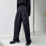 Irregular Double Waist Trousers With Decoration