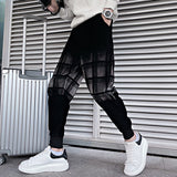 Men's Slim Casual Plaid Harem Pants
