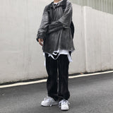 Men American Street Hip Hop Loose Wide Leg Jeans