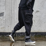 Dark Casual Big Pocket Harem Pants