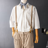 Men's Japanese Retro Casual Pants With Detachable Suspenders