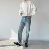 Men Irregular Half Disassembled Dolman Sleeve Shirt