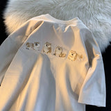 Japanese Vintage Dog Embroidery T-Shirt