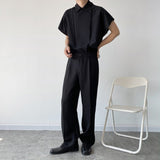 Men Irregular Half Disassembled Dolman Sleeve Shirt