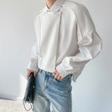 Men Irregular Half Disassembled Dolman Sleeve Shirt