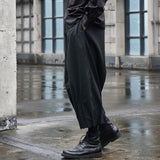 Men's Loose Fit Elastic Waist Wide Leg Baggy Harem Pants
