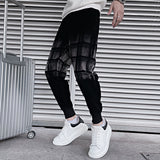 Men's Slim Casual Plaid Harem Pants