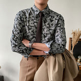 Men's Retro Casual Slim Pattern Shirt