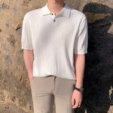Men's Summer Short Sleeve POLO Shirt Knit T-Shirt