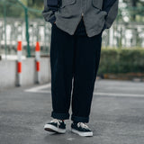 Men Japanese Casual Simple Pocket Corduroy Cargo Pants