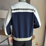 Men's Business Casual Solid Colorblock Slim Fit Jacket