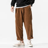 Men's Japanese Retro Casual Corduroy Loose Cargo Pants