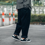 Men Japanese Casual Simple Pocket Corduroy Cargo Pants