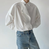 Men Irregular Half Disassembled Dolman Sleeve Shirt