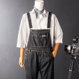 Men's Denim Bib Overalls, Men's Overalls Workwear with Adjustable Straps and Convenient Tool Pockets
