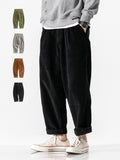 Men's Japanese Retro Casual Corduroy Loose Cargo Pants