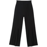 Pleated Flared Casual Trousers
