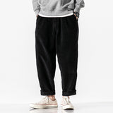 Men's Japanese Retro Casual Corduroy Loose Cargo Pants