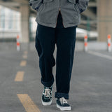 Men Japanese Casual Simple Pocket Corduroy Cargo Pants