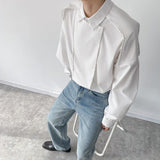Men Irregular Half Disassembled Dolman Sleeve Shirt