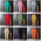 Men's Fashion Casual Long Sleeve Jumpsuits Cotton Blend Coverall