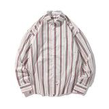 Men's Japanese Retro Striped Long Sleeves Shirt