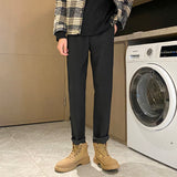 Men's British Style Straight Leg Casual Pants