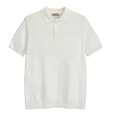 Men's Retro Casual Lapel Breathable Slim Ice Silk Knitted POLOT Shirt