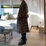 Vintage Plaid Belt Length Coat