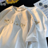 Japanese Vintage Dog Embroidery T-Shirt