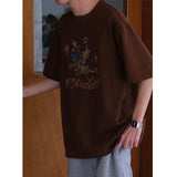 Flower Japanese Retro Cotton T-shirt