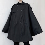 Hooded Bat Sleeve Trench Coat