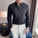 Men's Business Slim Striped Shirt
