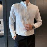 Business Retro Fashion Slim Casual Long Sleeve Shirt