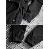 Men's Vintage Hooded Jumpsuit Suspenders Fashion Jumpsuit