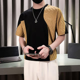 Men's Business Summer Stitching Short-sleeved T-shirt