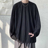 Men's Loose Drape Retro Casual Solid Color T-Shirt