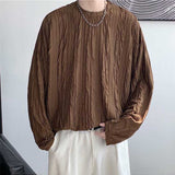 Men's Loose Drape Retro Casual Solid Color T-Shirt