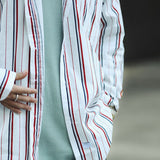 Men's Japanese Retro Striped Long Sleeves Shirt