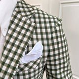 Men's British Green Check Blazer