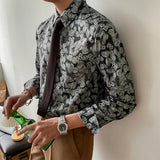 Men's Retro Casual Slim Pattern Shirt