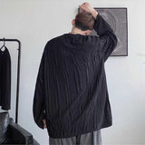 Men's Loose Drape Retro Casual Solid Color T-Shirt