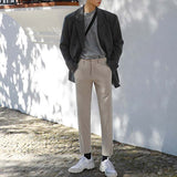 Dark Gray Casual Simple Blazer