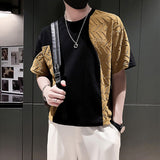 Men's Business Summer Stitching Short-sleeved T-shirt