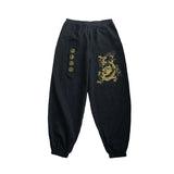 Men's Linen Harem Pants Casual Baggy Cotton Solid Color Loose Frog Button Elastic Waist Pocket