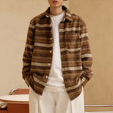 Vintage Stripe Contrast Shirt Long Sleeve Shirt