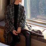 Vintage Plaid Belt Length Coat