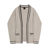 Men's Vintage Colorblock V-Neck Knit Cardigan