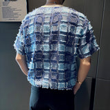 Men's Vintage Business Plaid Short Sleeve T-Shirt
